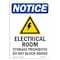 Signmission OSHA Notice, 5" Height, Electrical Room Storage Sign With Symbol, 5" X 3.5", Portrait OS-NS-D-35-V-11691 - alternate 1